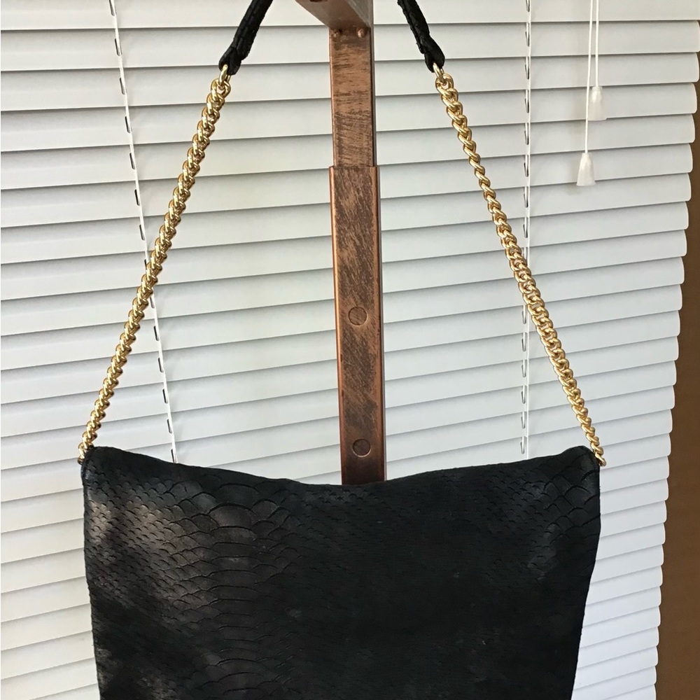 Black and Gold Envelope Henri Bendel Clutch - Picture 2 of 11